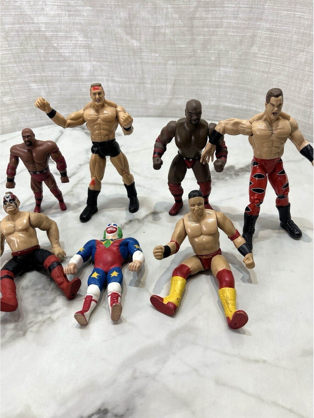 Vintage WWE WWC Action Figure Lot Of 7Used Condition
